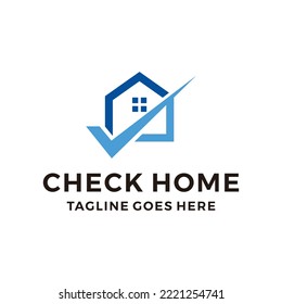 Check home logo design vector icon illustration