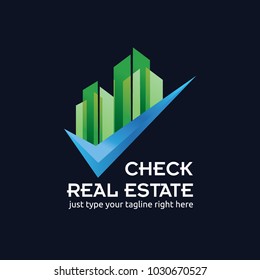 Check home logo icon vector