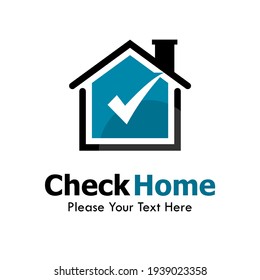 Check home logo template illustration