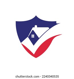 Comprobar la plantilla de diseño del logotipo del vector del hogar. Logo para negocios inmobiliarios.