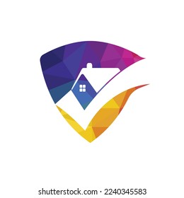 Check home vector logo design template. Logo for real estate business.