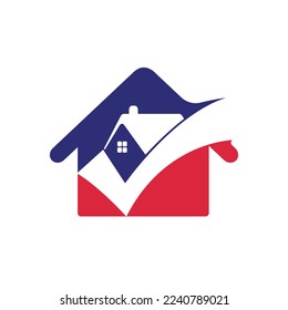 Check home vector logo design template. Logo for real estate business.