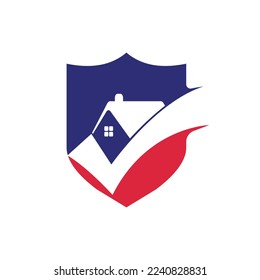 Check home vector logo design template. Logo for real estate business.
