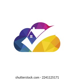 Comprobar la plantilla de diseño del logotipo del vector del hogar. Logo para negocios inmobiliarios.