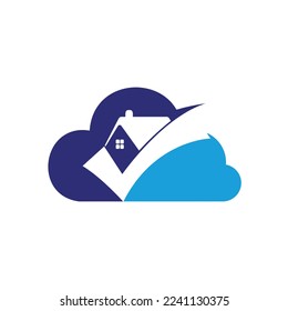 Comprobar la plantilla de diseño del logotipo del vector del hogar. Logo para negocios inmobiliarios.
