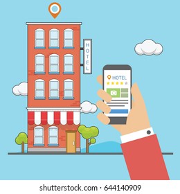 Check hotel rating with application in the cellphone