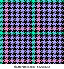 check hounds tooth seamless pattern. vector illustration Fabric background