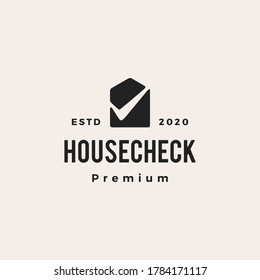 check house hipster vintage logo vector icon illustration