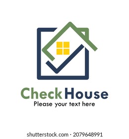 Check house logo template illustration