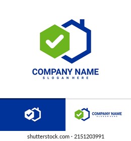 Check House logo vector template, Creative House logo design concepts