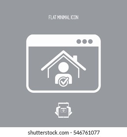 Check house - Vector icon for computer website or application