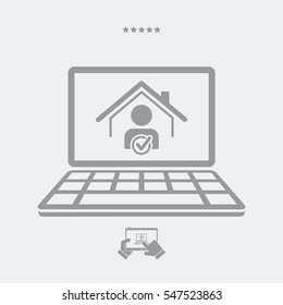 Check house - Vector icon for computer website or application