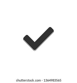Check icon. Approved symbol. Ok icon. Check button sign. Tick icon. Checkpoint. style sign for mobile concept and web design. Check symbol logo illustration