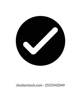 Check Icon approved symbol vector illustration isolated on white background.