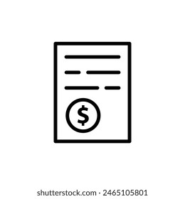 check icon bill recipe vector sign 