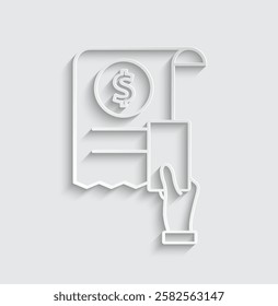 check icon bill recipe vector sign 