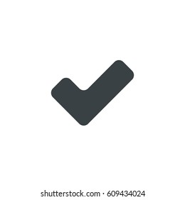Check icon in black on a white background. Vector illustration