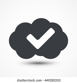 Check icon bubble. Eps10, JPEG, Picture, Image, Logo, Sign, Design, Flat, App, UI, Web, Art, Vector, Solid Style