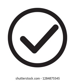 Check icon. Checkmark vector. Approved symbol. Ok icon. Check button sign. Tick icon. Checkpoint. Best modern flat pictogram illustration sign for web and mobile apps design