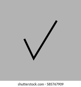 Check icon circle.. Isolated on gray background