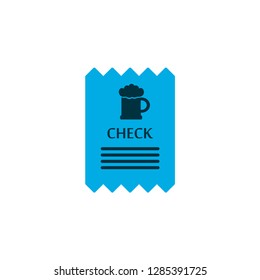Check icon colored symbol. Premium quality isolated cheque element in trendy style.