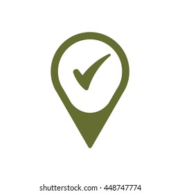 Check  icon. Flat design.