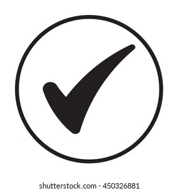Check  icon. Flat design.