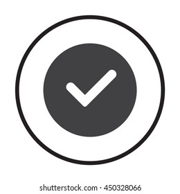 Check  icon. Flat design.