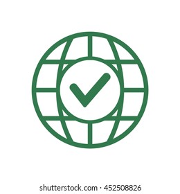 Check  icon. Flat design.