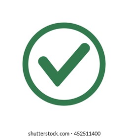 Check  icon. Flat design.