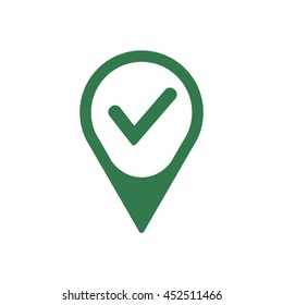 Check  icon. Flat design.