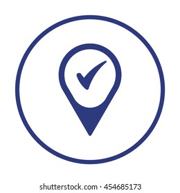 Check  icon. Flat design.