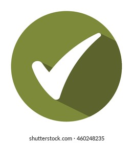 Check  icon. Flat design.