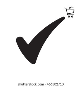 Check  icon. Flat design.
