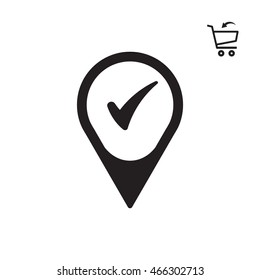 Check  icon. Flat design.