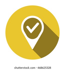 Check  icon. Flat design.