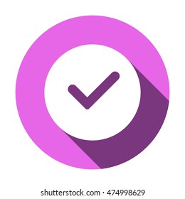 Check  icon. Flat design.