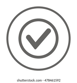 Check  icon. Flat design.