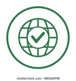 Check  icon. Flat design.