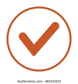 Check  icon. Flat design.