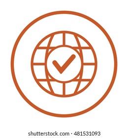 Check  icon. Flat design.