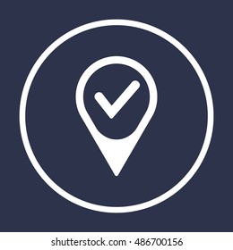 Check  icon. Flat design.