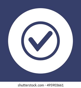 Check  icon. Flat design.