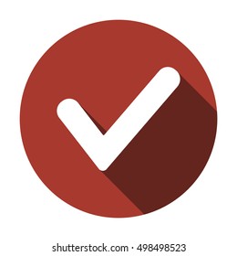 Check  icon. Flat design.