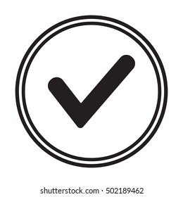 Check  icon. Flat design.