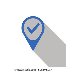 Check  icon. Flat design.