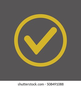 Check  icon. Flat design.