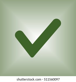 Check  icon. Flat design.