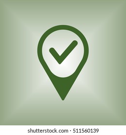 Check  icon. Flat design.
