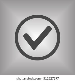 Check  icon. Flat design.